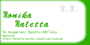 monika maletta business card